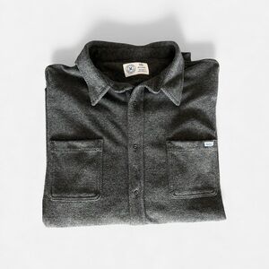 HURLEY *NWT* XXL Sweater Twill Button Up Charcoal Heather